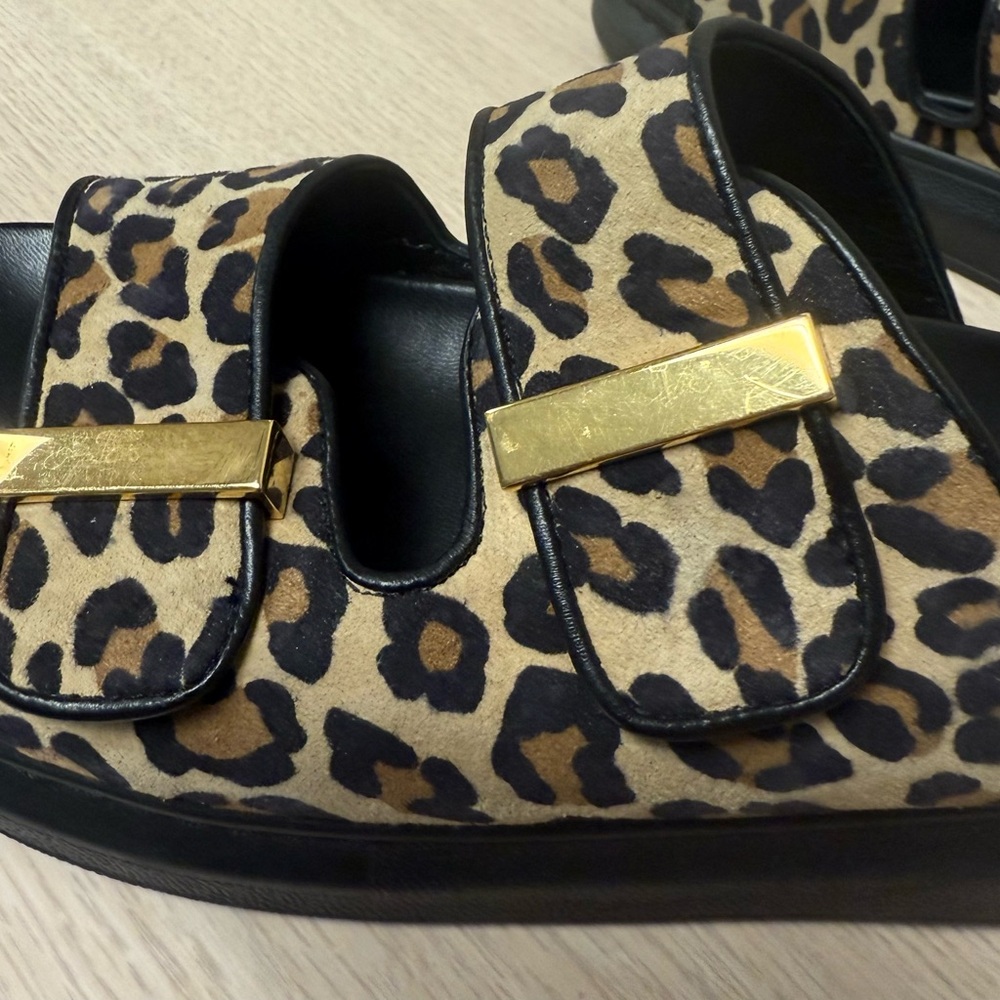 Alexander McQueen Cheeta Leather Slides, Size 37 (US 7,) EUC, Authenticated - Picture 5 of 14